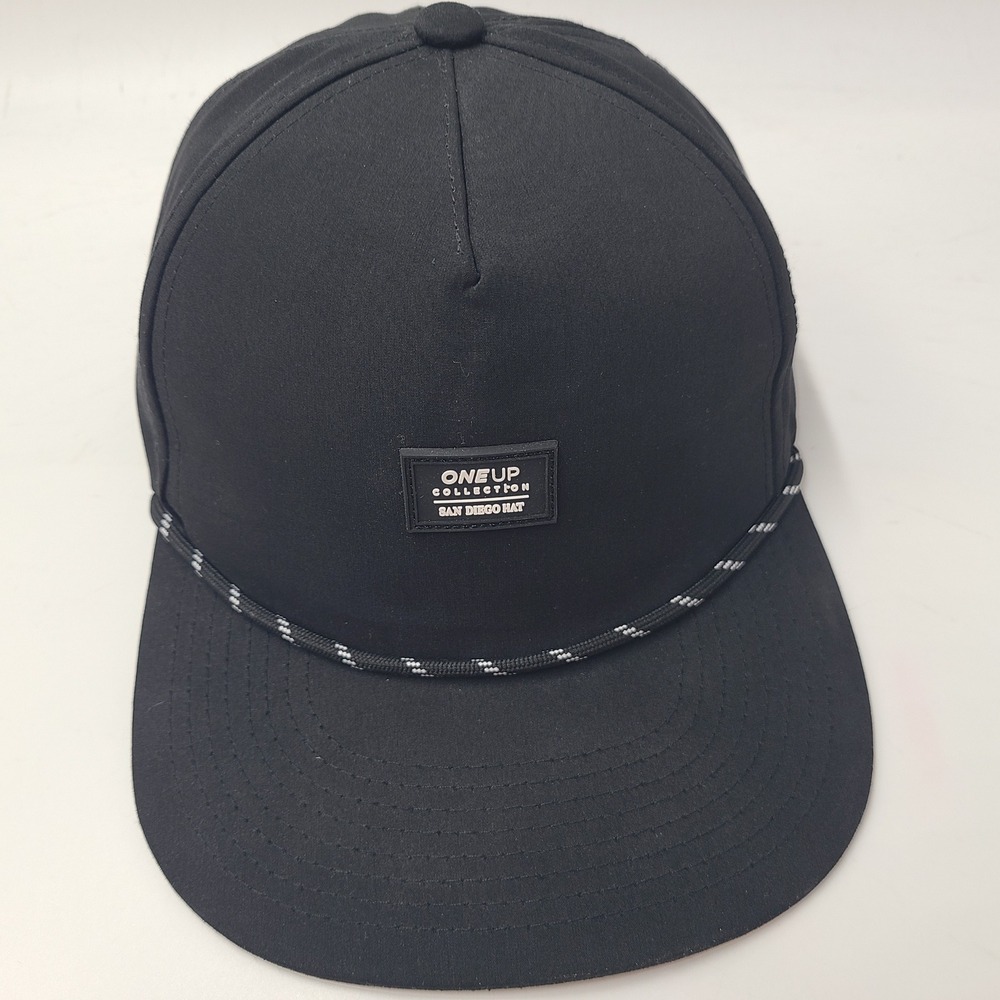 San Diego Hat Company Hat Snapback Black Rope One Up Collection Golf Patch Men